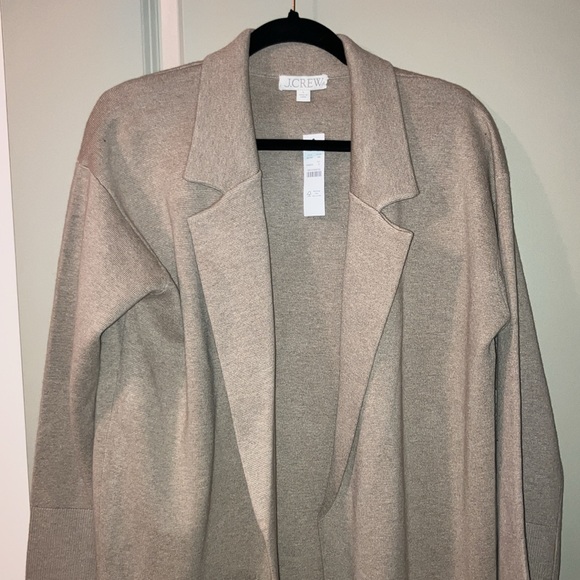 NWT J. Crew Ella Sweater Tan Long Cardigan Sz S - Picture 3 of 8